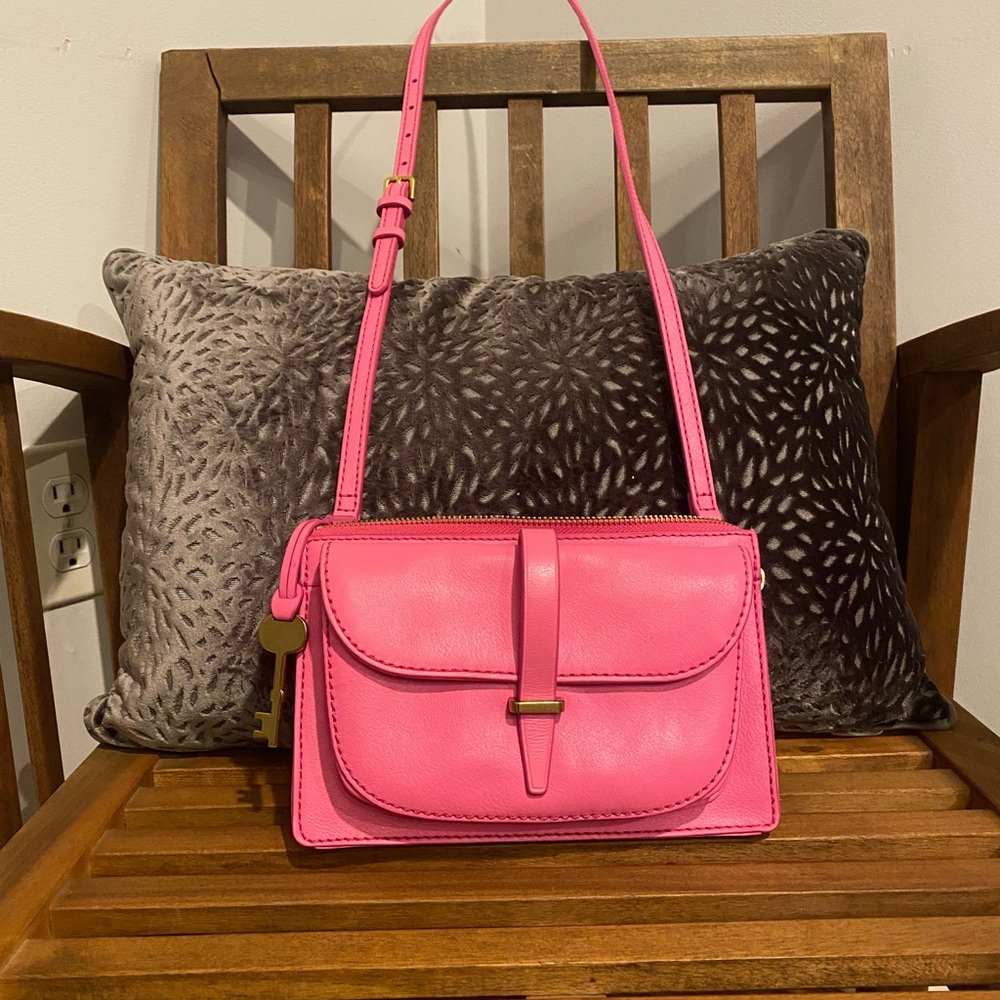 Fossil pink crossbody bag